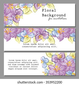 Romantic invitation. Wedding, marriage, bridal, birthday, Valentine's day.