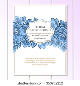 Romantic invitation. Wedding, marriage, bridal, birthday, Valentine's day.