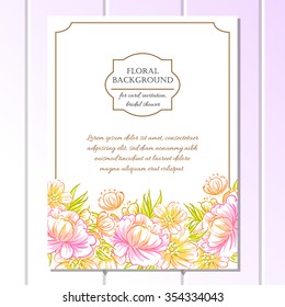 Romantic invitation. Wedding, marriage, bridal, birthday, Valentine's day. Isolated.