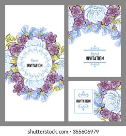 Romantic invitation. Wedding, marriage, bridal, birthday, Valentine's day.