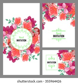 Romantic invitation. Wedding, marriage, bridal, birthday, Valentine's day.