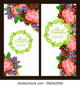 Romantic invitation. Wedding, marriage, bridal, birthday, Valentine's day.