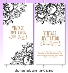 Romantic invitation. Wedding, marriage, bridal, birthday, Valentine's day.
