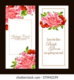 Romantic invitation. Wedding, marriage, bridal, birthday, Valentine's day. 