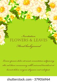 Romantic invitation. Wedding, marriage, bridal, birthday, Valentine's day. 