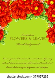 Romantic invitation. Wedding, marriage, bridal, birthday, Valentine's day. 