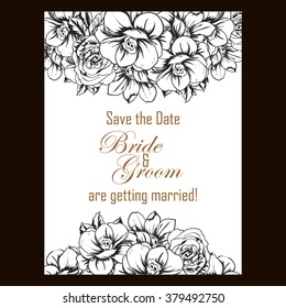 Romantic invitation. Wedding, marriage, bridal, birthday, Valentine's day. Romantic invitation. Wedding, marriage, bridal, birthday, Valentine's day.