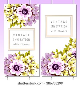 Romantic invitation. Wedding, marriage, bridal, birthday, Valentine's day. 