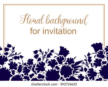 Romantic invitation. Wedding, marriage, bridal, birthday, Valentine's day.