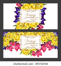 Romantic invitation. Wedding, marriage, bridal, birthday, Valentine's day.