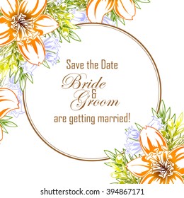Romantic invitation. Wedding, marriage, bridal, birthday, Valentine's day.