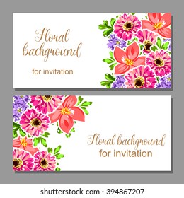 Romantic invitation. Wedding, marriage, bridal, birthday, Valentine's day.
