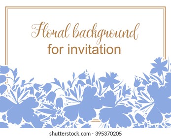 Romantic invitation. Wedding, marriage, bridal, birthday, Valentine's day. 
