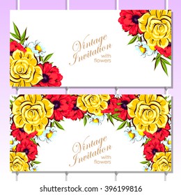 Romantic invitation. Wedding, marriage, bridal, birthday, Valentine's day. 
