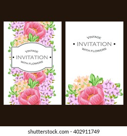 Romantic invitation. Wedding, marriage, bridal, birthday, Valentine's day.