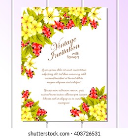 Romantic invitation. Wedding, marriage, bridal, birthday, Valentine's day.