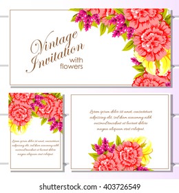 Romantic invitation. Wedding, marriage, bridal, birthday, Valentine's day.