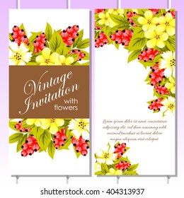 Romantic invitation. Wedding, marriage, bridal, birthday, Valentine's day.