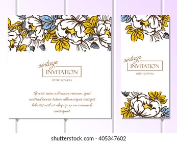 Romantic invitation. Wedding, marriage, bridal, birthday, Valentine's day.