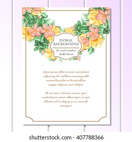 Romantic invitation. Wedding, marriage, bridal, birthday, Valentine's day.
