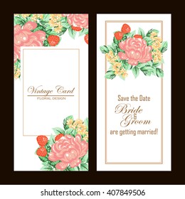 Romantic invitation. Wedding, marriage, bridal, birthday, Valentine's day.