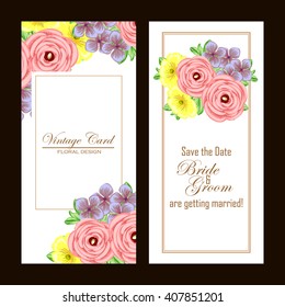 Romantic invitation. Wedding, marriage, bridal, birthday, Valentine's day.