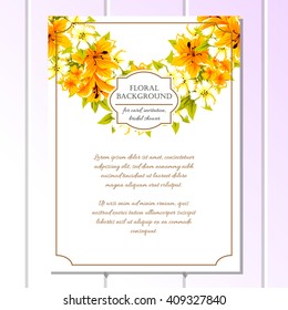 Romantic invitation. Wedding, marriage, bridal, birthday, Valentine's day.