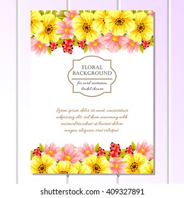 Romantic invitation. Wedding, marriage, bridal, birthday, Valentine's day.