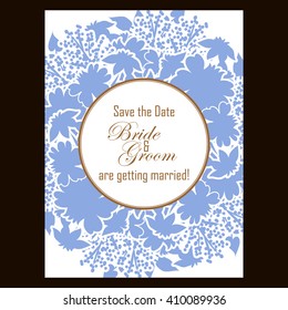 Romantic invitation. Wedding, marriage, bridal, birthday, Valentine's day. 