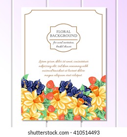 Romantic invitation. Wedding, marriage, bridal, birthday, Valentine's day. 