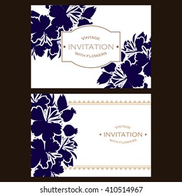 Romantic invitation. Wedding, marriage, bridal, birthday, Valentine's day. 