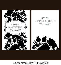 Romantic invitation. Wedding, marriage, bridal, birthday, Valentine's day.