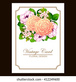 Romantic invitation. Wedding, marriage, bridal, birthday, Valentine's day.