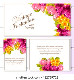 Romantic invitation. Wedding, marriage, bridal, birthday, Valentine's day. 
