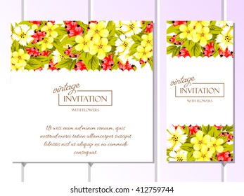 Romantic invitation. Wedding, marriage, bridal, birthday, Valentine's day. 