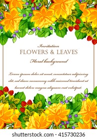 Romantic invitation. Wedding, marriage, bridal, birthday, Valentine's day.
