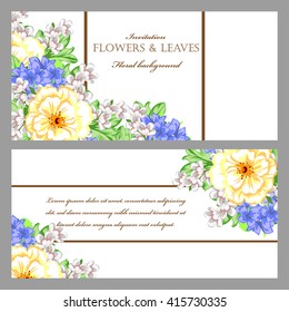 Romantic invitation. Wedding, marriage, bridal, birthday, Valentine's day.