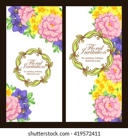 Romantic invitation. Wedding, marriage, bridal, birthday, Valentine's day.