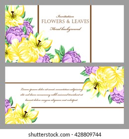 Romantic invitation. Wedding, marriage, bridal, birthday, Valentine's day.