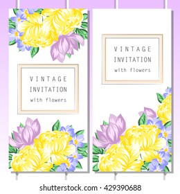 Romantic invitation. Wedding, marriage, bridal, birthday, Valentine's day.