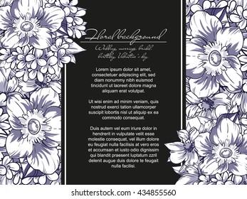 Romantic invitation. Wedding, marriage, bridal, birthday, Valentine's day.