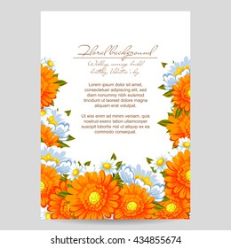 Romantic invitation. Wedding, marriage, bridal, birthday, Valentine's day.