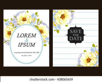Romantic invitation. Wedding, marriage, bridal, birthday, Valentine's day.