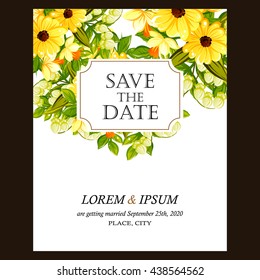 Romantic invitation. Wedding, marriage, bridal, birthday, Valentine's day.