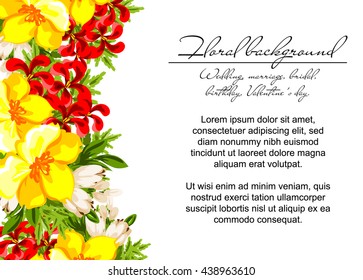 Romantic invitation. Wedding, marriage, bridal, birthday, Valentine's day. 