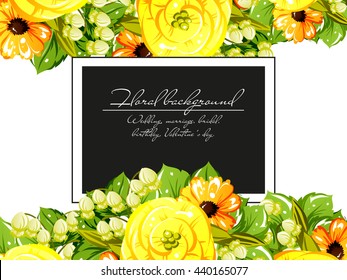 Romantic invitation. Wedding, marriage, bridal, birthday, Valentine's day. 