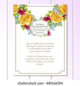 Romantic invitation. Wedding, marriage, bridal, birthday, Valentine's day.