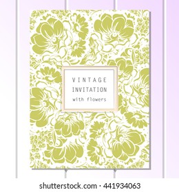 Romantic invitation. Wedding, marriage, bridal, birthday, Valentine's day.