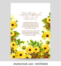 Romantic invitation. Wedding, marriage, bridal, birthday, Valentine's day.