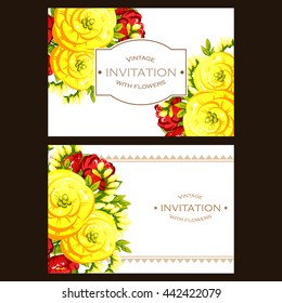 Romantic invitation. Wedding, marriage, bridal, birthday, Valentine's day.